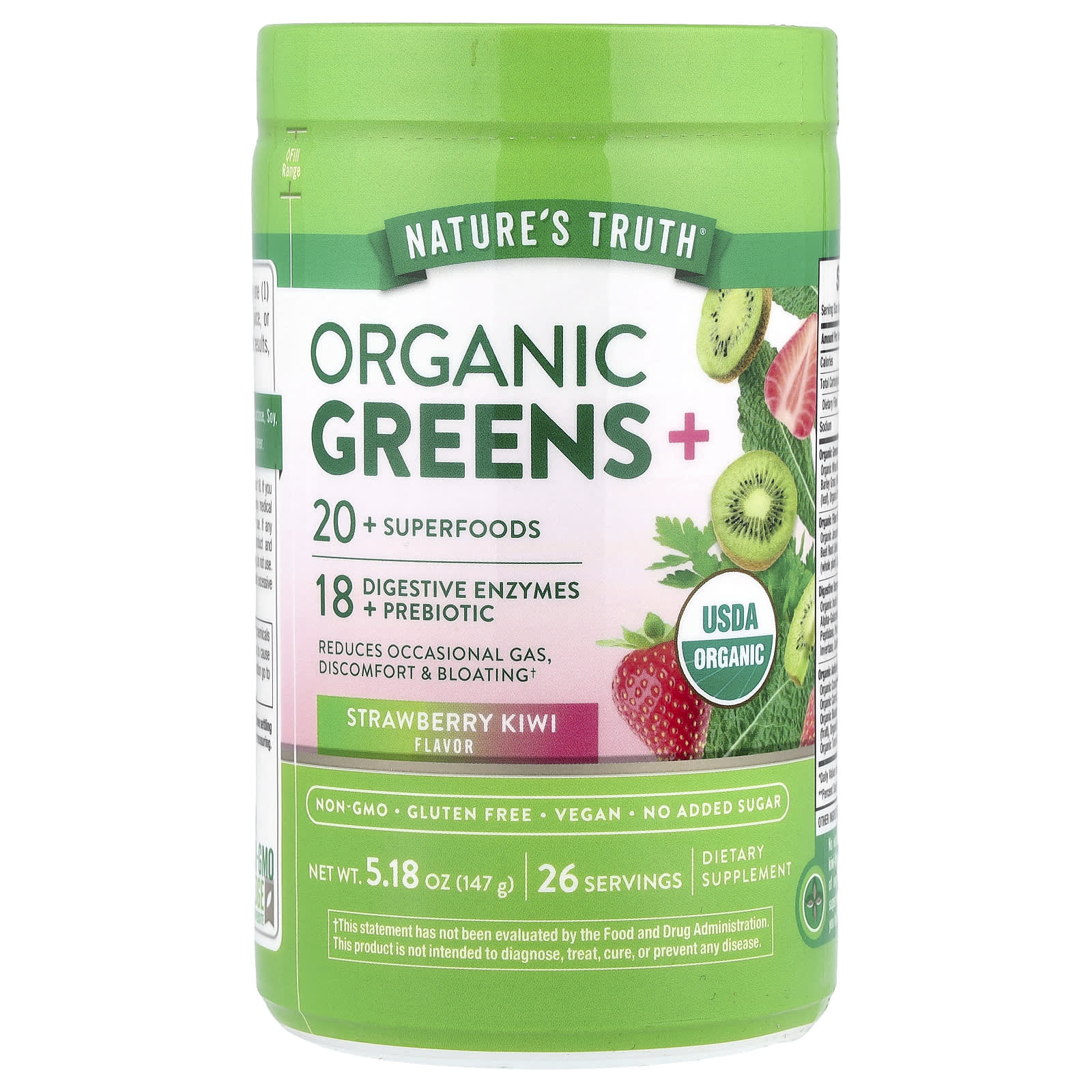

Nature s Truth, Organic Greens+, Strawberry Kiwi, 5.18 oz (147 g)