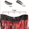 5 luxurious long wave hair clips high-quality BB clip synthetic wig elegant and natural daily styling suitable for all women