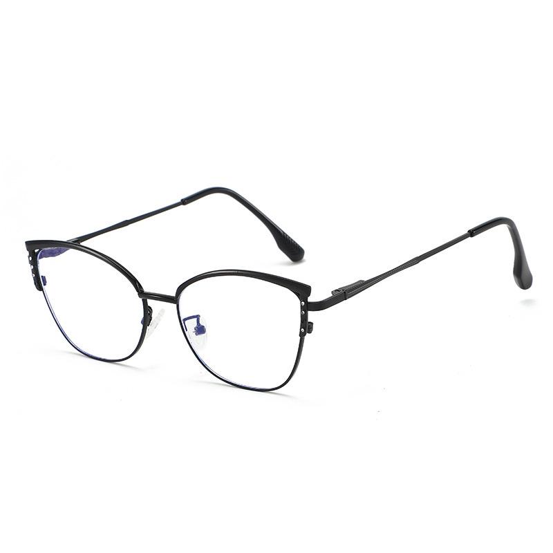 Occhiali alla moda da donna con montatura in metallo che cambiano colore e filtro luce blu