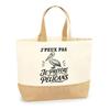 Cabas - PLANETEE - J'peux Pas Je Préfère Les Pélicans (J'peux Pas Minimaliste) - Coton Premium - Fond Jute - 48×37×13 Cm