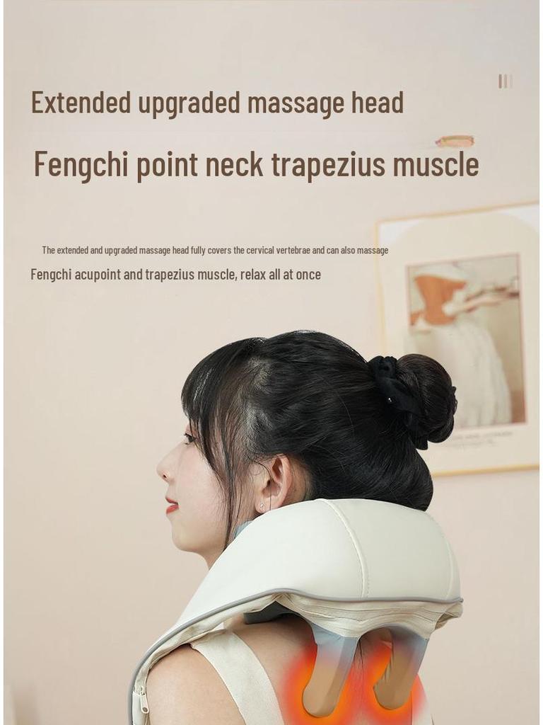 Cross-Border Neck and Shoulder Massager with Heating and Kneading Therapy