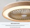 Japanese-Style Flush Mount Fan Light with Wood Grain, Chandelier for Living Room, Bedroom, Restaurant, 110V