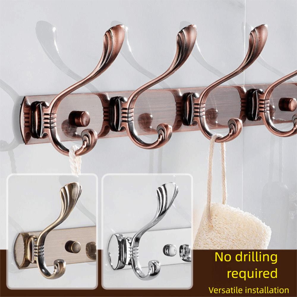Stainless Steel Wall Hooks High Capacity Chrome Finish Towel Hook Gold Finish Brass Construction Clothes Hook