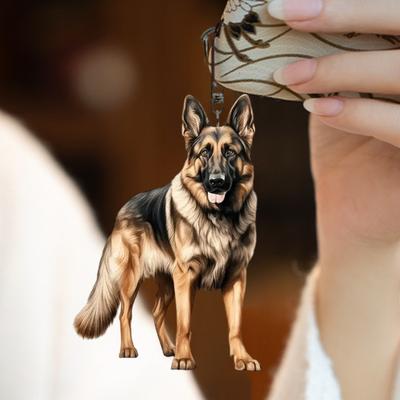 Acrylic Keychain 2D Dog Shape Fine Handbag Phone Car Pendant Keyring Decorative Backpack