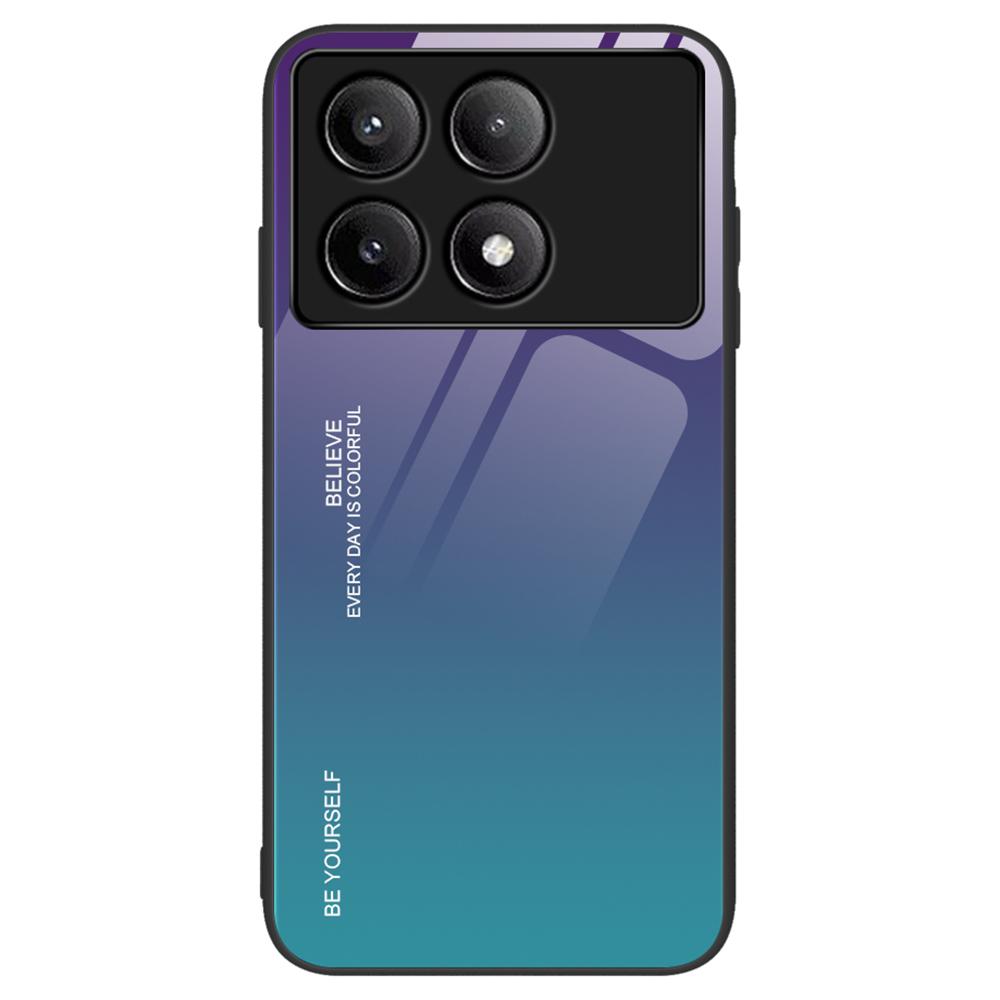 For Xiaomi Poco F6 Pro 5G/Redmi K70 5G/K70 Pro Case Tempered Glass Phone Cover Gradient Color