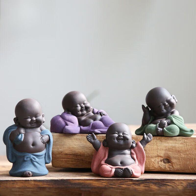 

Cute Zisha Ceramic Little Monk Tea Pet