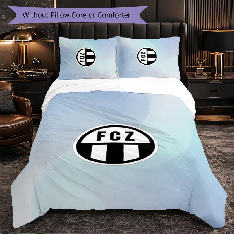 FC Zürich Themed Bedding 3Pcs Duvet Cover Set Decorative Bed Linen For Teen Room Home Decoration