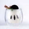 Glass Cup, Double-layer Dessert Cup, Juice Cup, Beverage Coffee Cup, Creative Glass Cup, Cartoon, Children's Gift