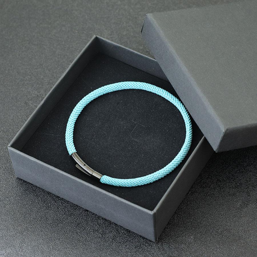 Simple Style Lucky Red Bracelet Men Women Stainless Steel Snap Fastener 4mm Fabric Braslet Gifts For Him Pulsera Homme Bangle