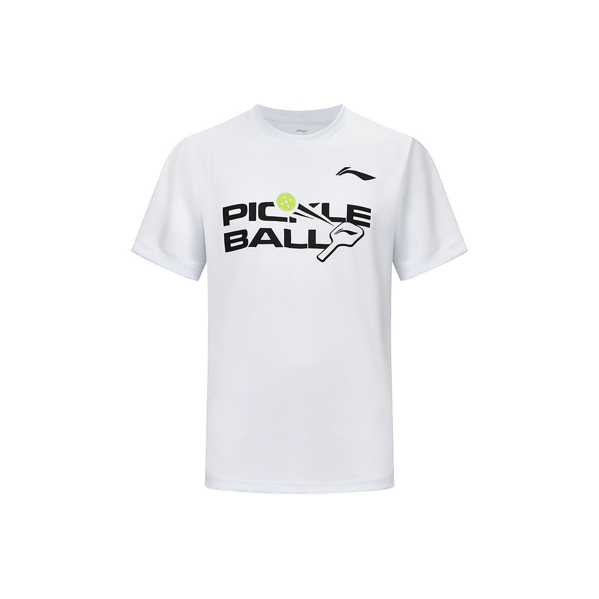

Li Ning Pickleball Series Letter Round Neck Comfortable Breathable Versatile Short Sleeve T-Shirt Unisex Tops Standard-White AHSUF83-2 L