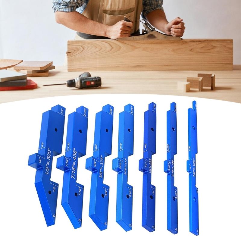 Router Table Setup Bar Set, 7pcs Setups Blocks Height Gauge Set for Router Table Cutter Accessories & Angle Woodworking