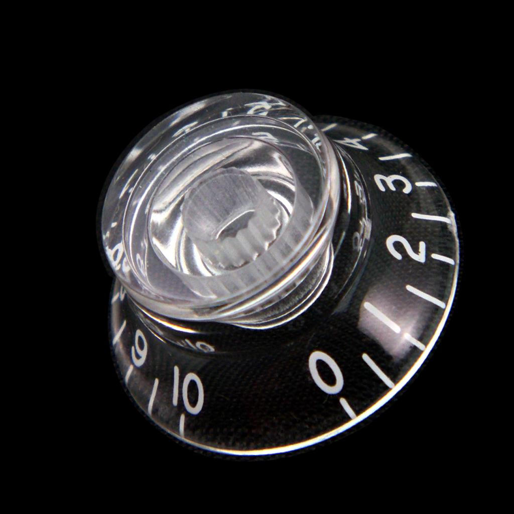 4 Pack Acrylic Guitar Control Knobs for Style Musical Instrument Parts