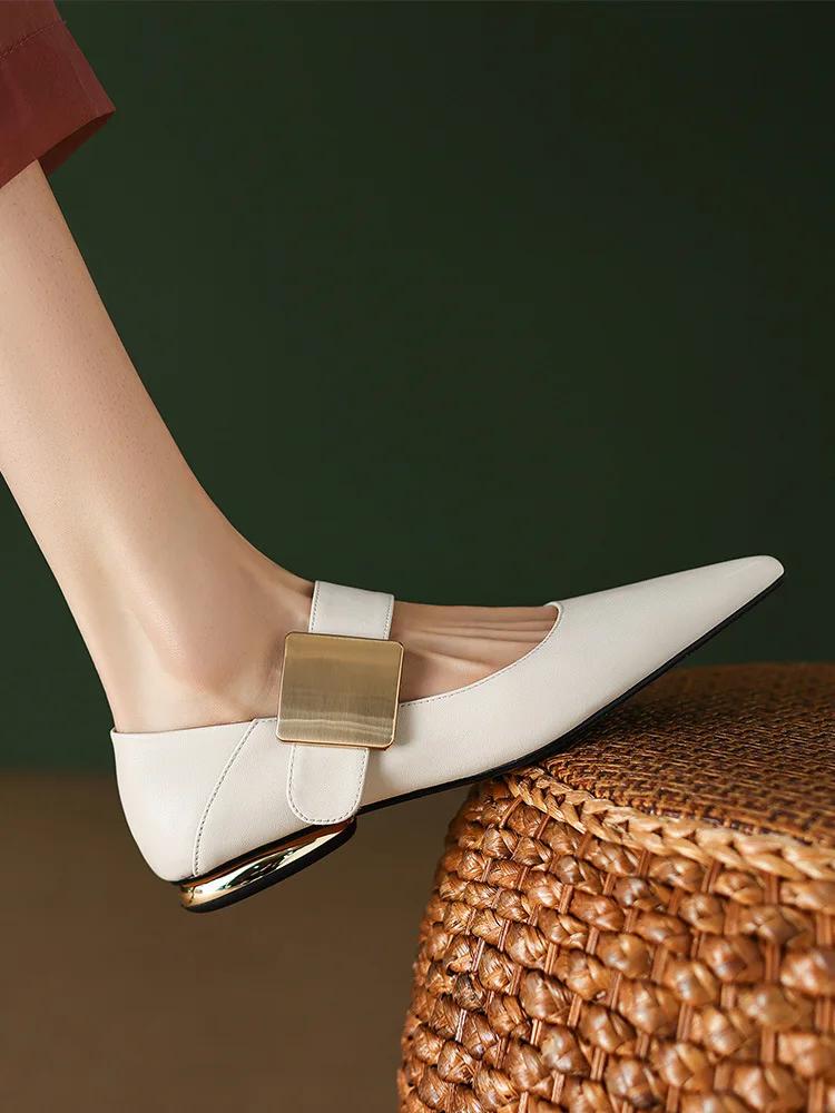 Fashion Women Nature Suede High Thick Heels SmallHut Black Apricot Square Toe Pumps Elegant Lady Metal Decoration Shoes 2025