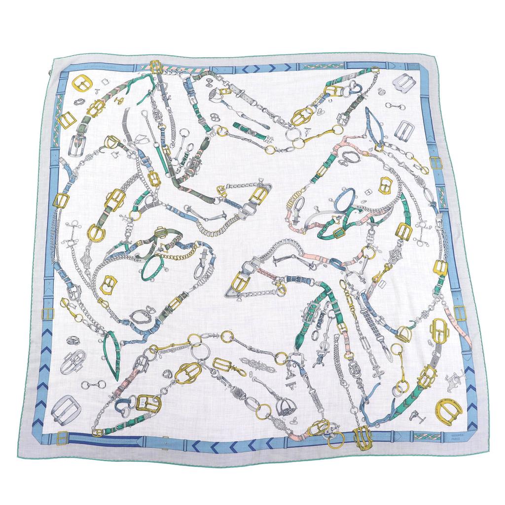 Pristine HERMES Stall Chevaux Deschenes Karegean Large cashmere Women 244096S Used