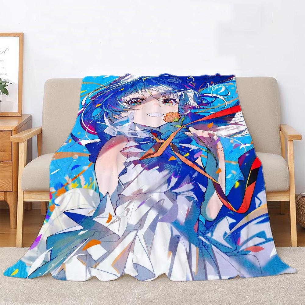Mika Pikazo Nap Blanket King Size Interior for Home Beach Towel Fluffy Soft Blankets &amp; Throw Luxury Bedding Knitted Plaid Knee
