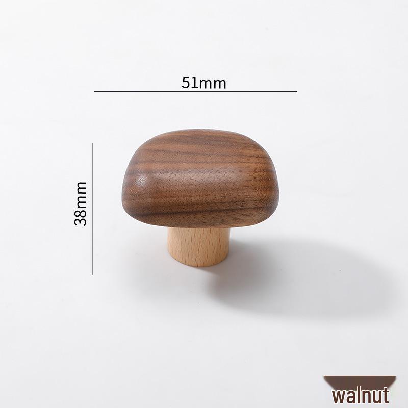 Japanese Minimalist Walnut Handle Solid Wood Cabinet and Wardrobe Drawer Handle