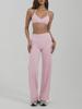 New Neck and Chest Gathering Underwear Yoga Suit Fitness Sports Trousers Pilates Quick-drying Two-piece Set