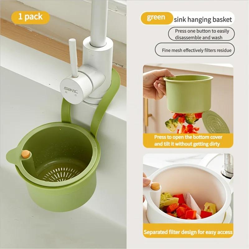 New Faucet Hanging Strainer, Cactus Kitchen Sink Drain Strainer, Kitchen Essentials Hanging, Easy To Install, Fine Mesh