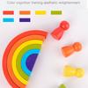 Building Block Rainbow Childrens Wooden Educational Toy Color Exercise Cognition
