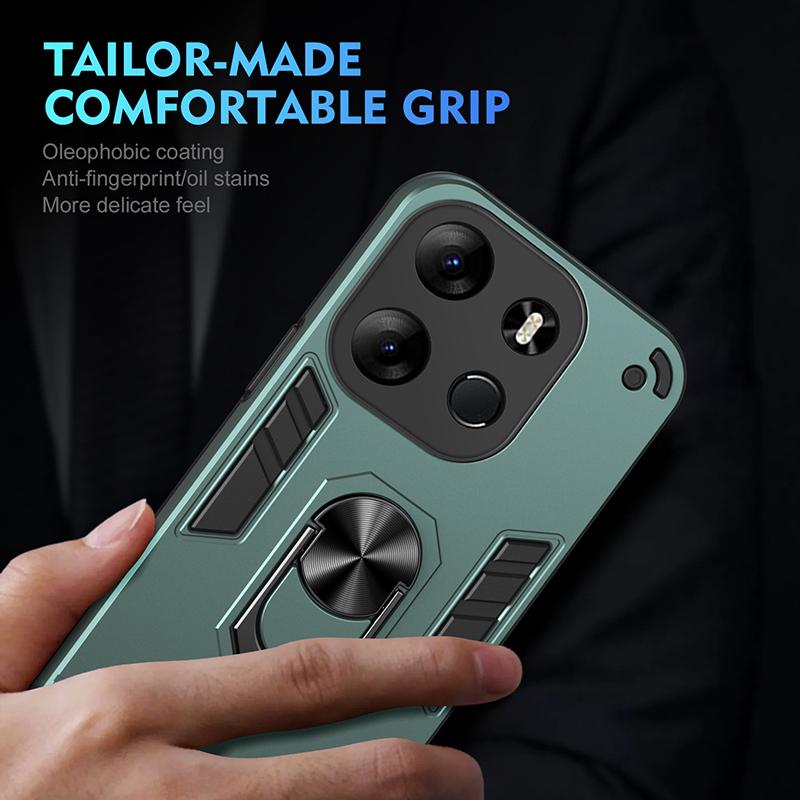 Heavy Duty Armor Shockproof Case For Tecno Spark G0 2022 2023 Spark G0 2024 Spark G0 2025 Magnetic Stand Hard Back Cover