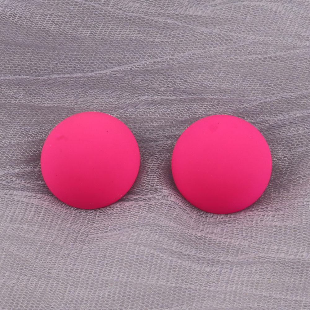New Korean Neon Yellow Green Round Square Acrylic Stud Earrings For Women Geometric Triangle Matt Earrings Jewelry Party Gifts
