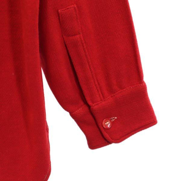 BRENT 40s Vintage Triangle Gusset Long Sleeve Shirt 15.5 Red Women Used