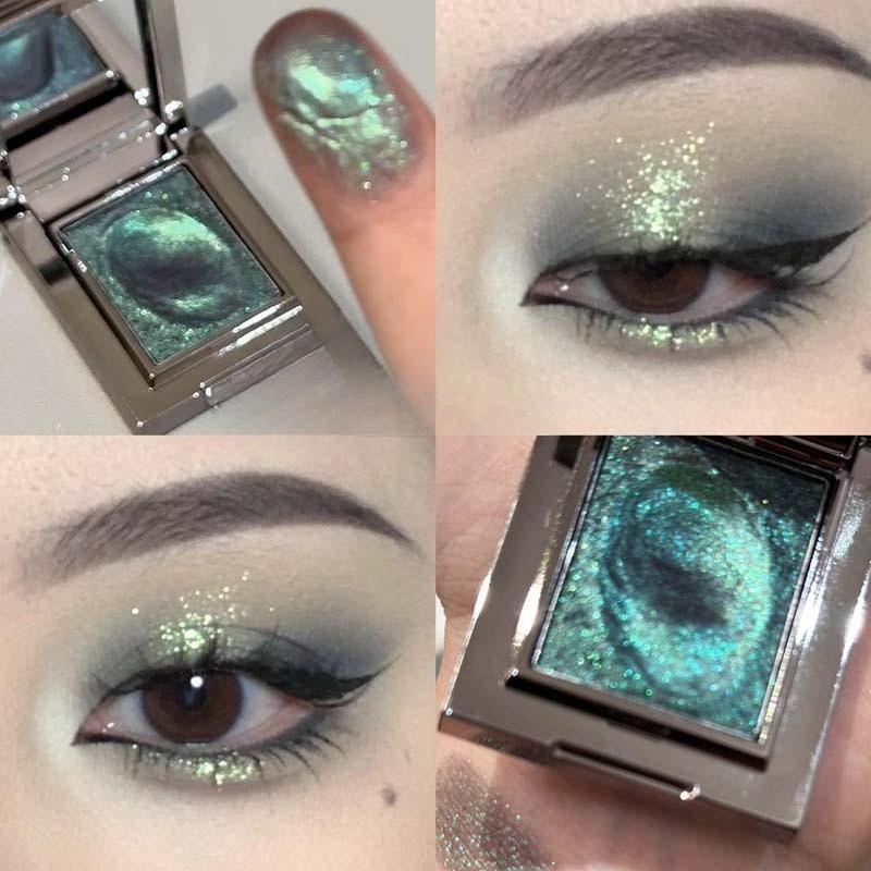 Spazio cowboy cosmico Evidenziatore Occhi Glitter Ombretto monocromatico Tavolozza Shimmer Satin Trucco Tavolozza Ombretto Kit evidenziazione