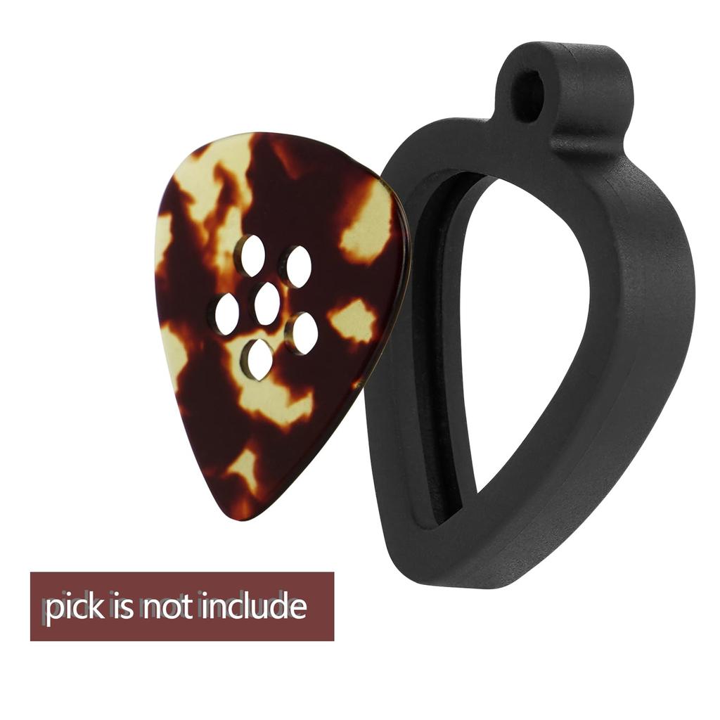 Musiin Guitar Pick Holder Fits and Standard Universal Design for Easy Access To All Styles Necklace, Fender, Dunlop, D'Addario, Picks, Double-Sided