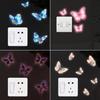1pc Glow-in-the-Dark Butterfly Switch Stickers Luminous Wall Decal Self-Adhesive Removable Switch Plate Decoration Home Decor