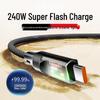 240W Luminous 6A Fast Charging Cable for Apple, Huawei, Honor, and Type-C Devices