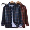 Casual Shirt Men Plaid Print Jacket Long Sleeve Button Down Autumn Outerwear Coat Lapel for Commuting Layering Outfits Breathable Tops
