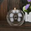 European Style Round Glass Candle Holder - Scented Glass Bottle For Christmas, Wedding & Table Centerpiece Decor