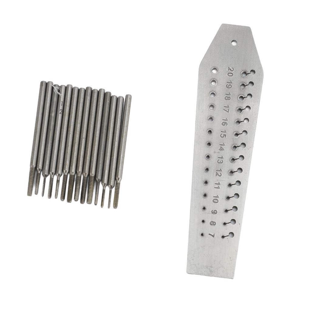 Jewellers Watchmakers Tap and Die 28 Hole 14 Different Sizes Stainless Steel Watch Mini Micro Repair Tool