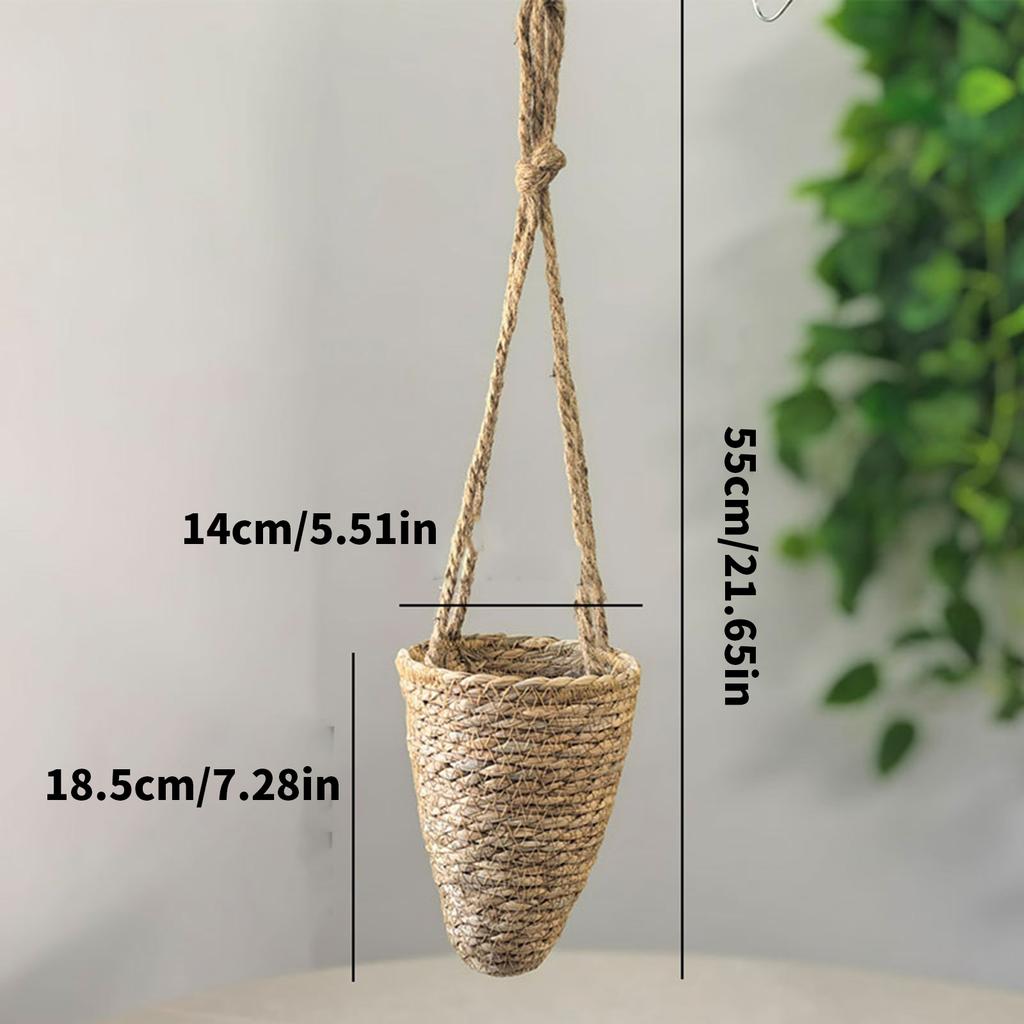Handmade Plant Hanger Hanging Baskets Hanging Plant Container with Long Handle Suitable for Indoor Plant and Home Decors