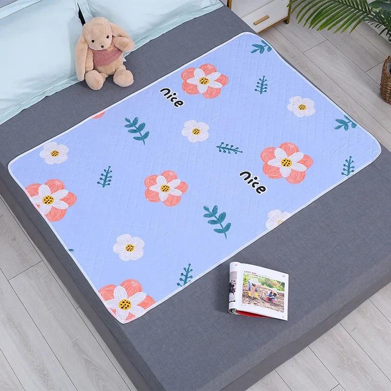 Waterproof Bed Diaper Reusable Cotton Changing Pad Cover Diaper Mattress Bed Protector Diaper Bedding Urine Pads