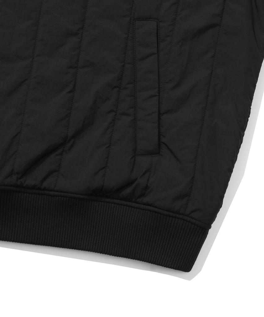 COVERNAT Quilted Half Zip Oversized Sweatshirt Black