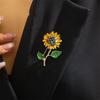 Women's Fashion Countryside Style Flower Sunflower Brooch