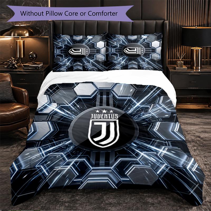 Set Lenzuola Juventus FC Modello 3 Pezzi Morbida Copripiumino in Microfibra con Federe per Camera da Letto