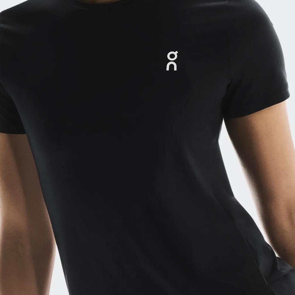 On Court Logo Solid Color Round Neck Tennis Short Sleeve Regular T-Shirt Women Tops Black 1WE11080485