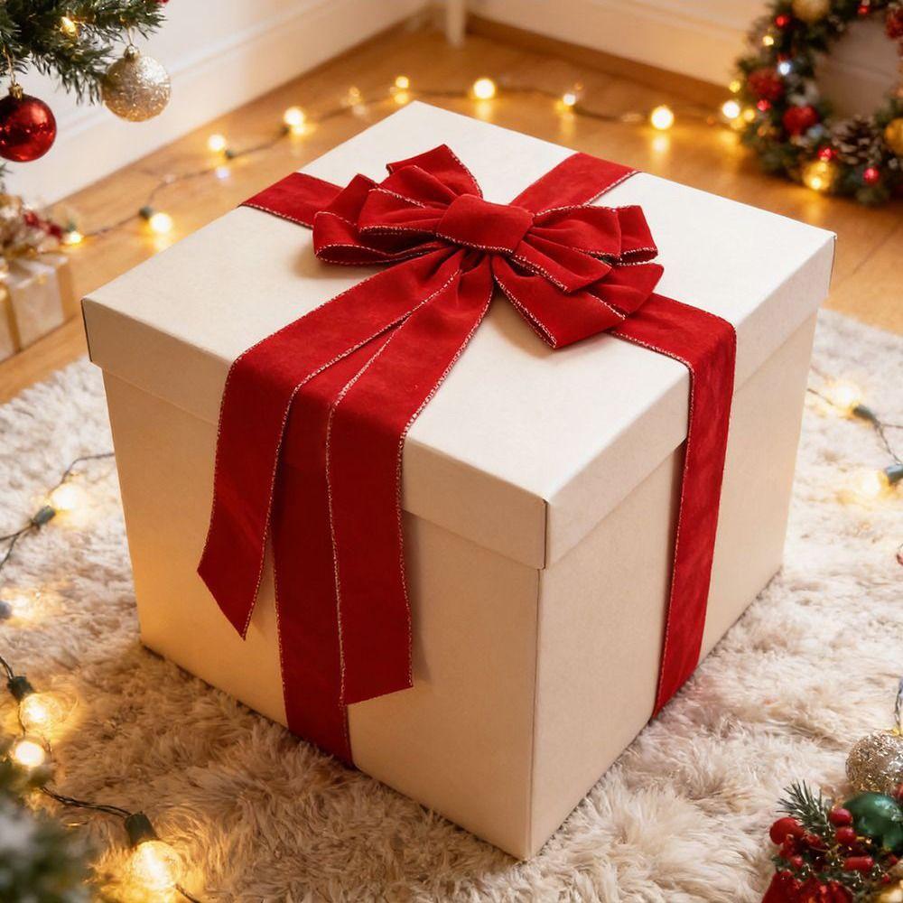 Creative Christmas Bow Decoration 1D DIY Christmas Tree Topper Handmade Elegant Christmas Tree Ornaments Holiday Accessories