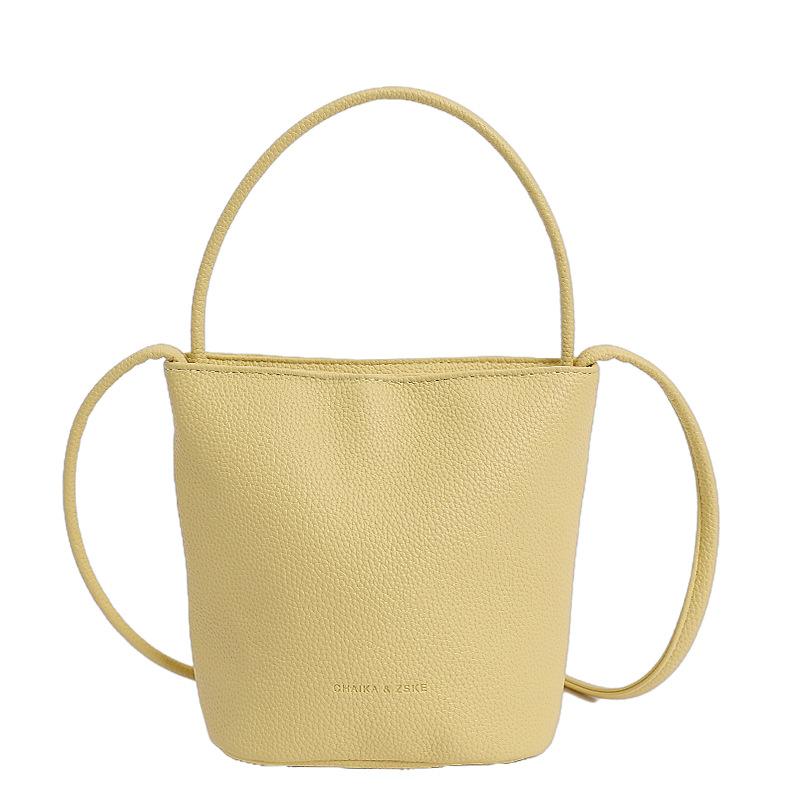 Korean version of women's bag 2025 new messenger bag casual bucket bag summer shoulder large capacity portable women's bag