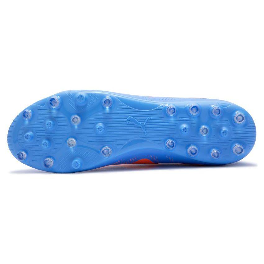 Puma Future Play Lace-Up MG (Rubber Short Studs) Artificial Turf Fabric Soccer Shoes Men Soccer Shoes Blue Orange 107190-01