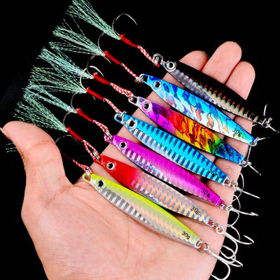 12pcs Metal Spoon Jigs Carp Fishing Lure 7g Crankbait Jig Spoons Wobbler Bait Sea Fishing Lures Pesca