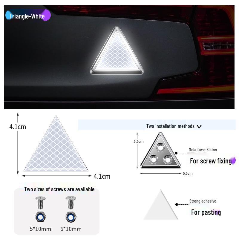 Reflektierender Warnschild-Aufkleber für Autos, Motorräder, Elektrofahrzeuge und Fahrräder
