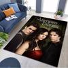 Tappeto A Tappeto Stampa Poster Film The Vampire Diaries Cultura Pop Fan Antiscivolo Rettangolare Tappetino per Pavimento Stanza dei Giochi Soggiorno Camera da Letto Arredamento Casa Tappeto