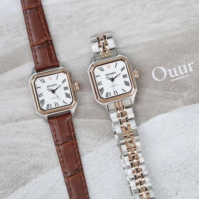 Octagon Diamond Metal Watch GE1260