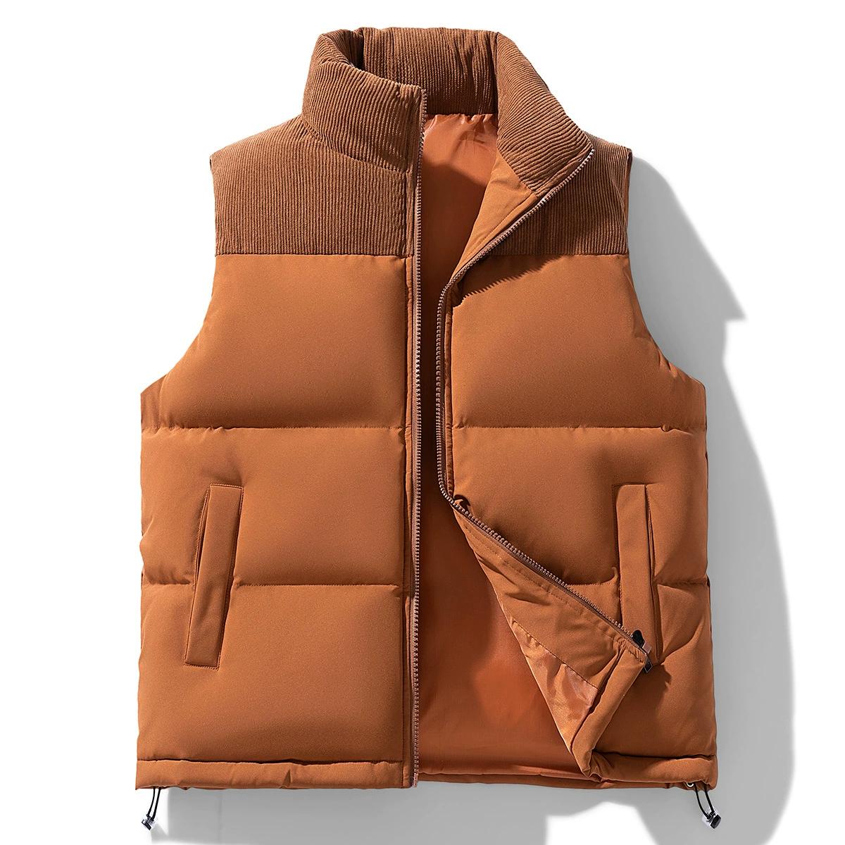 

Autumn Winter Coats Men s Loose Casual Jacket Sleeveless Zipper Vests Clothes Men Vest Autumn Jackets Thick Vests Male Cotton-Padded Vest XS