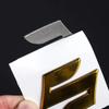2pcs New Motorcycle Sticker 3D PVC for Suzuki Sticker S Logo 3D Tank Decal S Logo Gold Emblem Waterproof Decor 1RF6A