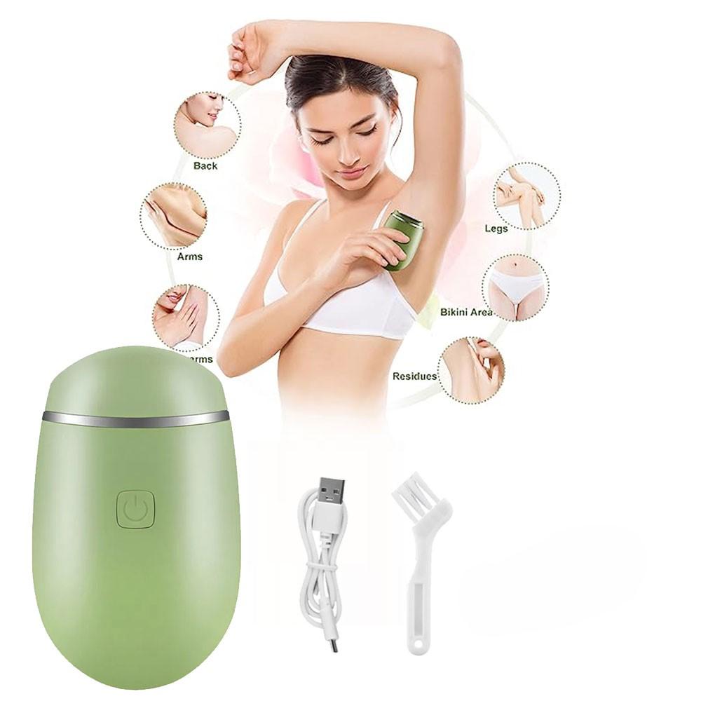 

Аккумуляторная электробритва, женский эпилятор для волос, безболезненное средство для удаления волос зелёный