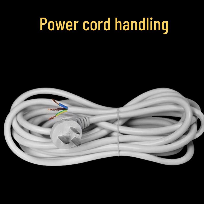 Three-Core Electrical Power Cord with Outdoor Plug and Integrated Three-Prong Connector